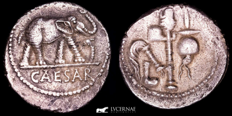 Roman Imperatorial - Julius Caesar silver denarius (3,72 g, 18 mm) 49-48 B.C. Mi...