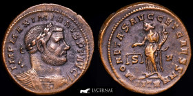 Maximianus Æ Bronze Follis 10.93 g., 28 mm. Trier 302-3 Good very fine (MBC+)
