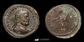 Maximianus Æ Bronze Large Follis 9.44 g., 29 mm. Lyons 294  A.D. Good very fine (MBC)