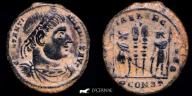 Constantine I bronze follis 2,46 g. 17 mm Arles 307-337 Good fine (MBC)