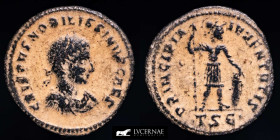 Crispus 316-326 AD Bronze Follis 2,84 g., 21 mm. Thessalonica 320 AD Good fine