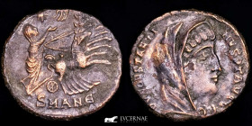 DIVO CONSTANTINO veiled bronze Follis 1,42 g 15 mm Antioch 337-340 A.D. Near extremely fine