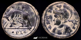 City Conmemorative Æ Bronze Æ Follis 2.95 g. 16 mm. Lugdunum 333 AD fine