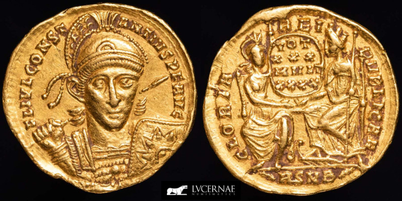 Roman Empire - Constantius II, 337-361. Gold solidus (4,44 g. 21 mm.) - Rome min...