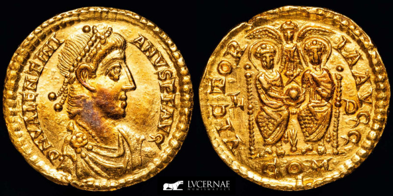 Roman Empire - Valentinianus II (364-375 AD) Gold Solidus (4.29 g. 21 mm.) Lugdu...