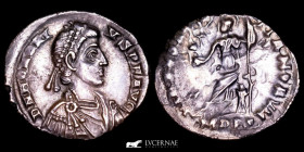 Honorius Silver Siliqua 1,40 g., 17 mm. Mediolanum 393-394 A.D. Near extremely fine