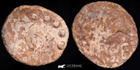 Hispania-Ipses lead monetiform lead 5.63 g, 24 mm Alvor-Portugal 50 B.C. Good fine