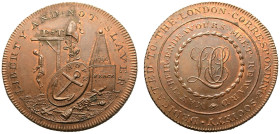 Middlesex 1796 Copper Halfpenny Token As struck