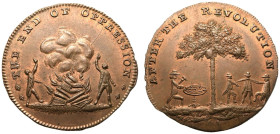 Middlesex Circa 1790 Copper Halfpenny Token Thomas Spence (1750-1814), Radical Publicist About Uncirculated