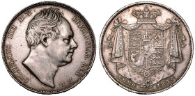 1836 Silver Halfcrown About Extremely Fine