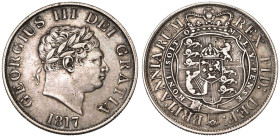 1817 Silver Halfcrown Small Head Extremely Fine