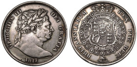 1817 Silver Halfcrown Large Head Extremely Fine