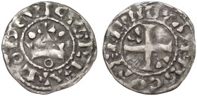 France Louis VI 'the Fat' ND (1108-1137) Silver 1 Denier Type 6e Very Fine