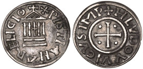 France: Carolingian Empire Louis I the Pious ND (822-840) Silver 1 Denier