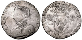 France Charles IX 1566 M Silver 1 Teston Very Good