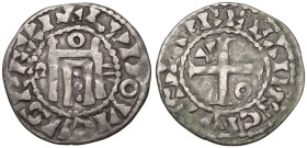 France Louis VI 'the Fat' ND (1108-1137) Silver 1 Denier Good Very Fine