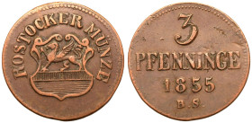 Free City of Rostock, Copper 3 Pfennig