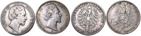 Germany: Kingdom of Bavaria Ludwig II 1876 Silver 2x 2 Mark