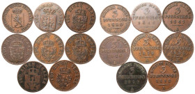 Germany: Kingdom of Prussia Friedrich Wilhelm IV 8x 3 Pfennigs