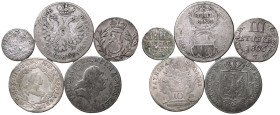 Germany: Mixed States Various Rulers 1713-1806 Silver 5x Mixed Denominations