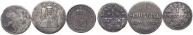 Germany: Mixed States Various Rulers 1803-1871 Silver 2x 1 Kreuzer, 1 Schilling