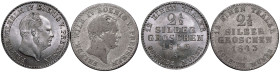 Germany: Kingdom of Prussia Friedrich Wilhelm IV 1843/1856 Silver 2x 2 1/2 Groschen