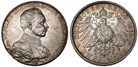 Germany: Prussia Wilhelm II 1913 A Silver 2 Mark Extremely Fine