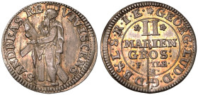 Germany: Brunswick-LÃ¼neburg-Calenberg-Hannover George I ND (1698-1714) Silver 2 Mariengroschen