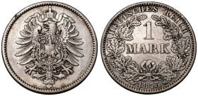 Germany: Empire Wilhelm I 1875 A Silver 1 Mark Type 1 About Extremely Fine