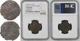 Republic of Venice, City of Famagusta Copper 1 Bisante Siege of Cyprus Siege Coin