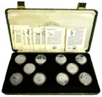 World Wildlife Fund 1986-1988 Silver 25th Anniversary 25-Coin Collection Box & COA