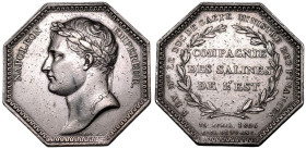 France: First French Empire Napoleon I 1806 Silver Octagonal Medal Compagnie de Salines De L'Est