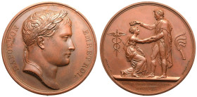 France: First French Empire Napoleon I 1807 Bronze Medal Celebrating the Independence of Danzig