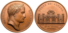 France: First French Empire Napoleon I 1808 Bronze Medal Commemorating the Entry of the French Army into Madrid