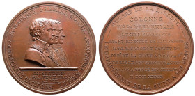France: Consulate Napoleon Bonaparte 1800 Bronze Medal Commemorating the Memorial Column for the War of Liberty