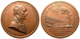 France: Consulate Napoleon Bonaparte 1802 Bronze Medal Formation of the Italian Republic in Lyon