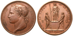 France: First French Empire Napoleon I 1804 Bronze Medal Coronation of Napoleon Small Medal