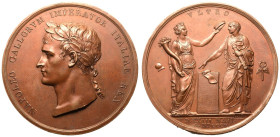 France: First French Empire Napoleon I 1805 Bronze Medal Coronation of Napoleon as King of Italy