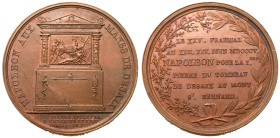 France: First French Empire Napoleon I 1805 Bronze Medal Monument to Desaix at Mont Saint-Bernard