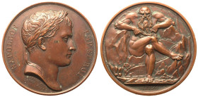 France: First French Empire Napoleon I 1807 Bronze Medal The Annexation of Simplon
