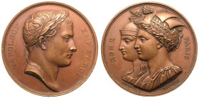 France Napoleon I 1809 Bronze Medal Commemorating the annexation of Rome to France