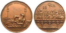 France: First French Empire Napoleon I 1809 Bronze Medal Commemorating Battle of Aspern-Essling