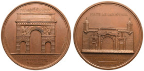 France: First French Empire Napoleon I 1809 Bronze Medal Commemorating Napoleon's entrance into Vienna