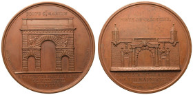 France: First French Empire Napoleon I 1809 Bronze Medal Commemorating NapolÃ©on's entrance into Vienna