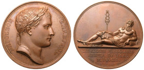 France: First French Empire Napoleon I 1809 Bronze Medal The Battle of Raab