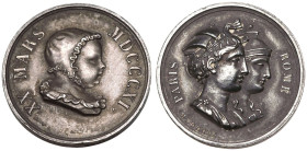 France: First French Empire Napoleon I 1811 Silver Medal The Birth of Napoleon II