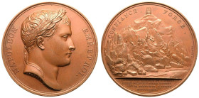 France: First French Empire Napoleon I 1813 Bronze Medal Celebrating the construction of the monument on Mount Cenis