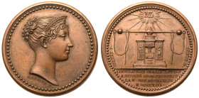 France: First French Empire Napoleon I 1813 Bronze Medal Marie-Louise's Visit to the Paris Monnaie