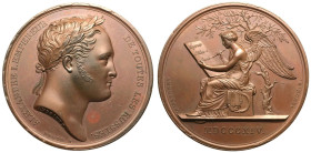 France: First French Empire Napoleon I 1814 Bronze Medal Commemorating Alexander I entering Paris