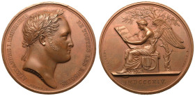 France: First French Empire Napoleon I 1814 Bronze Medal Commemorating Alexander I entering Paris